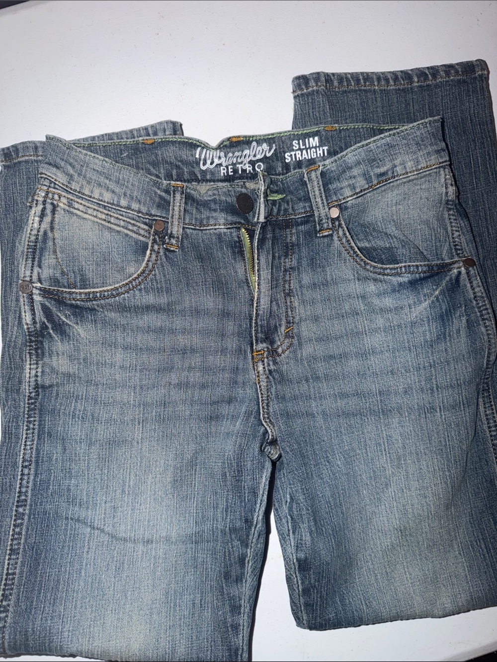 Wrangler Slim Straight Men's Jeans - Light Blue Wash